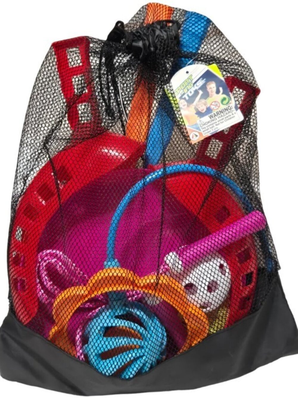 5-in-1 Outdoor Sport Toy Set Kids Active Play Combo Beach Yard Game Mesh Bag NWT
